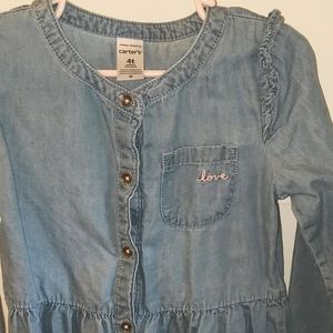 Girls 4T Chambray Jumper Dress